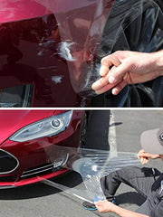 VViViD glossy protective film on the bumper preserving factory paint shine.