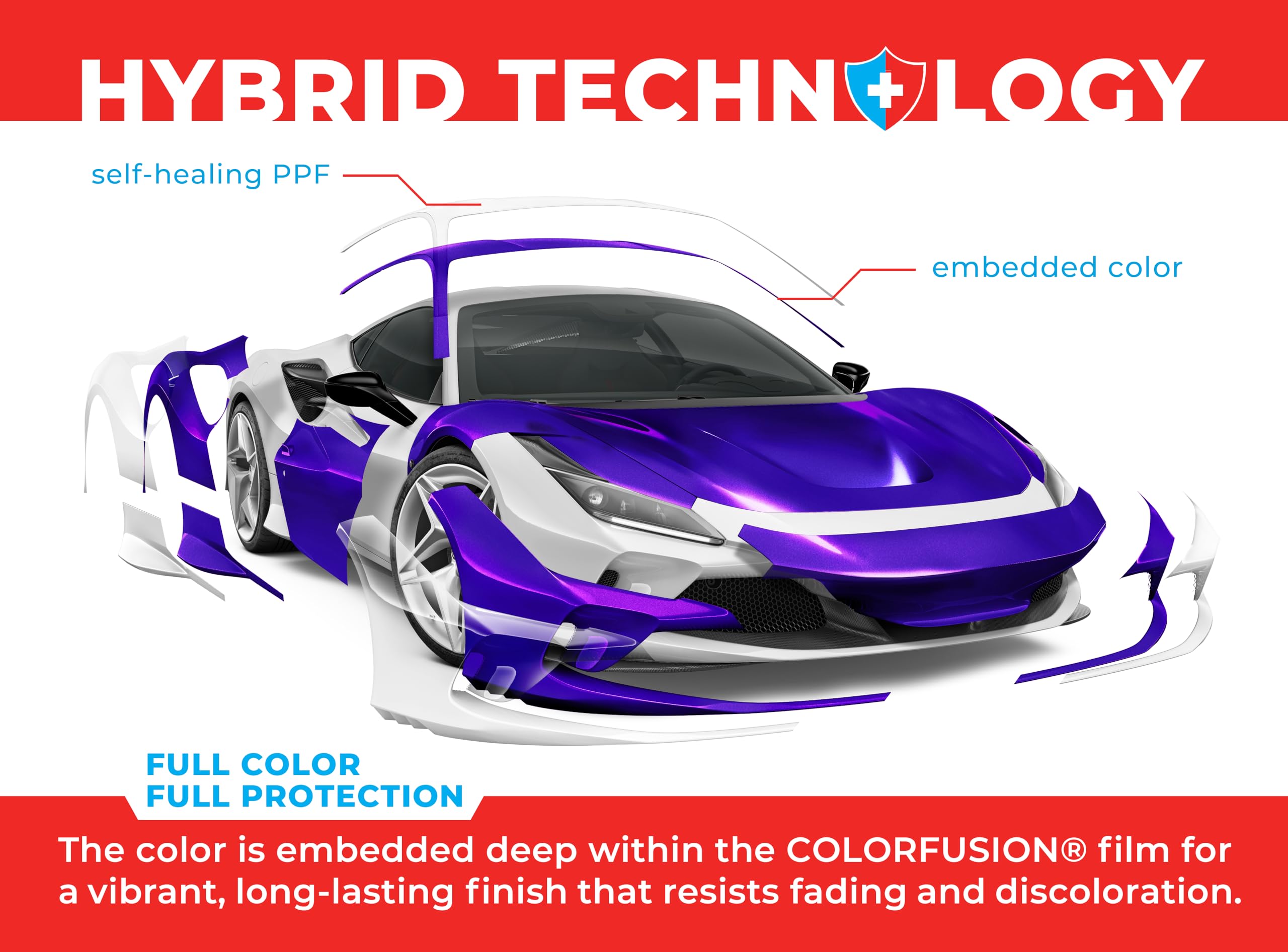 Door wrap shows paint-safe adhesive for easy, safe removal.