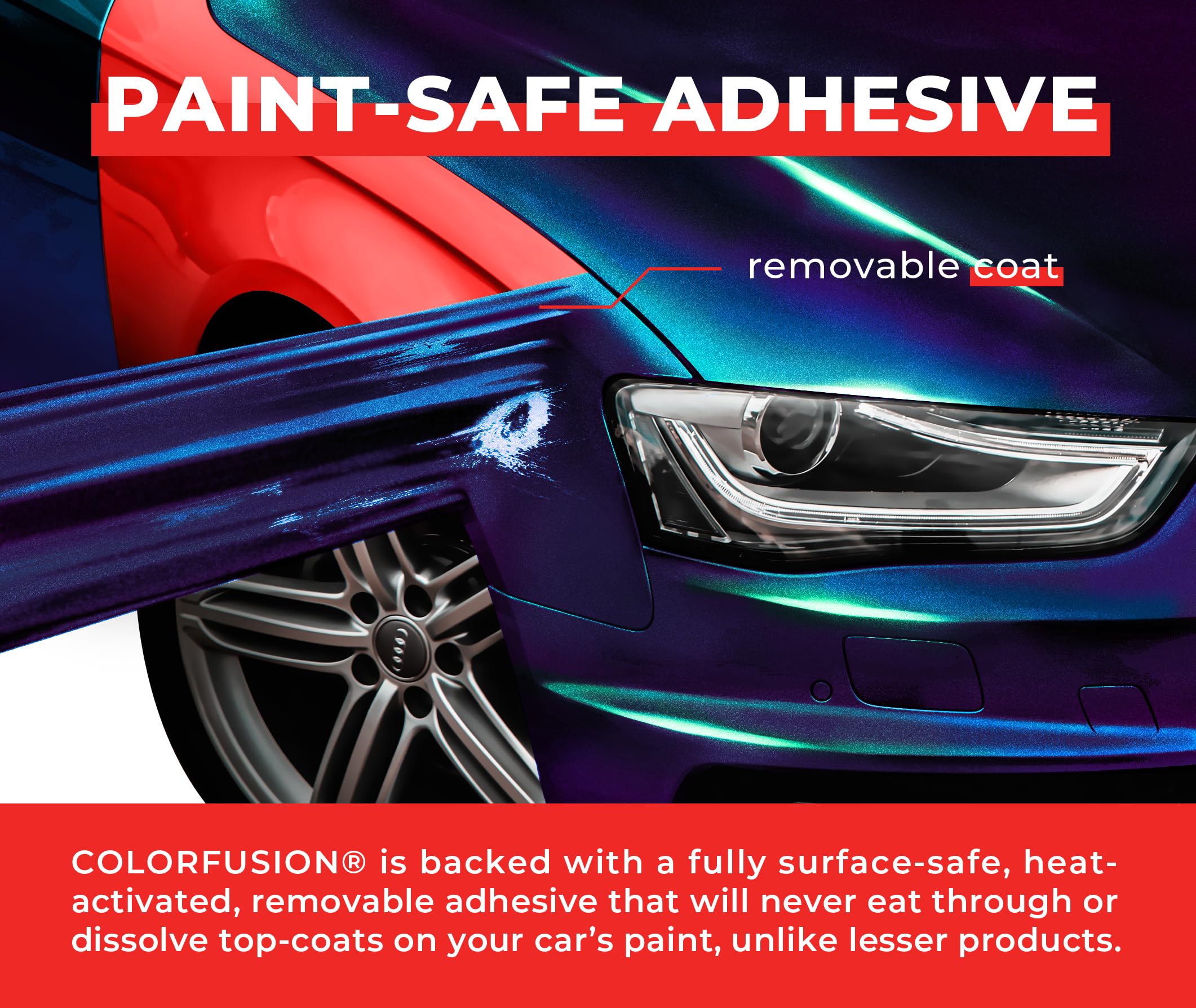 VViViD ColorFusion edge-to-edge protection on doors and hood