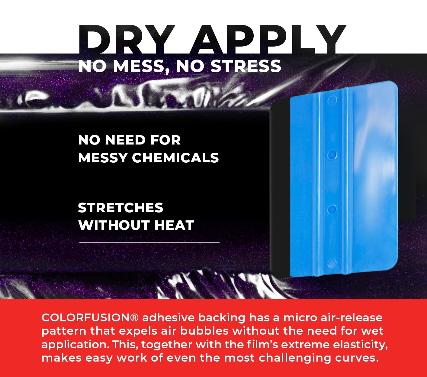 VViViD ColorFusion door panel wrap with rich color and paint-safe adhesion