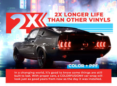 VViViD ColorFusion gloss nardo grey left door panel wrap highlights precision