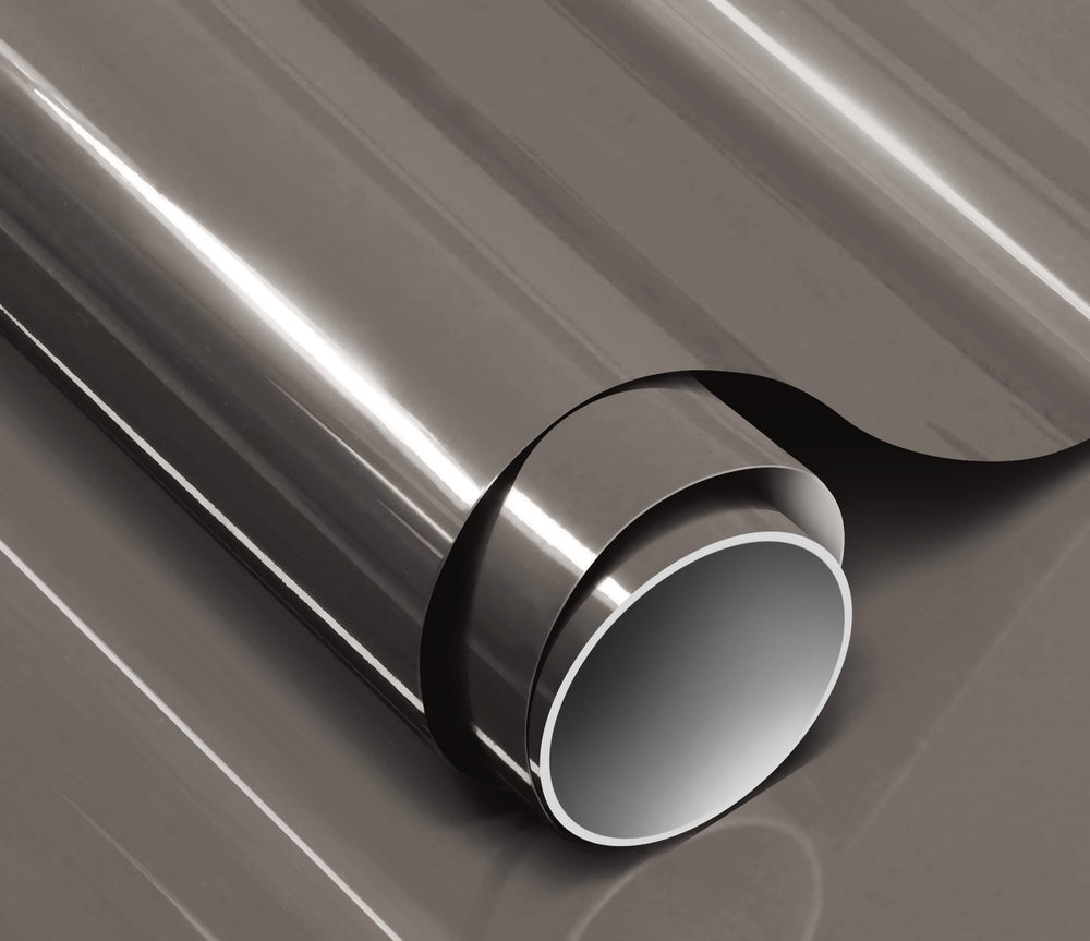 VViViD ColorFusion gloss nardo grey wrap on car panel for durable protection