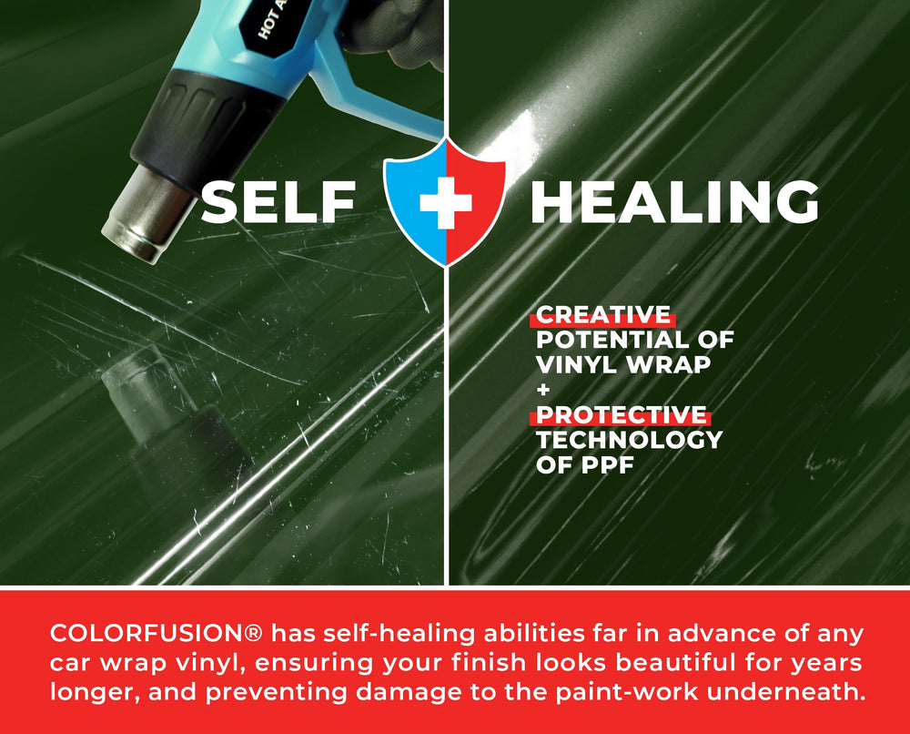 Paint-safe adhesive preserves top coats with ColorFusion wrap.
