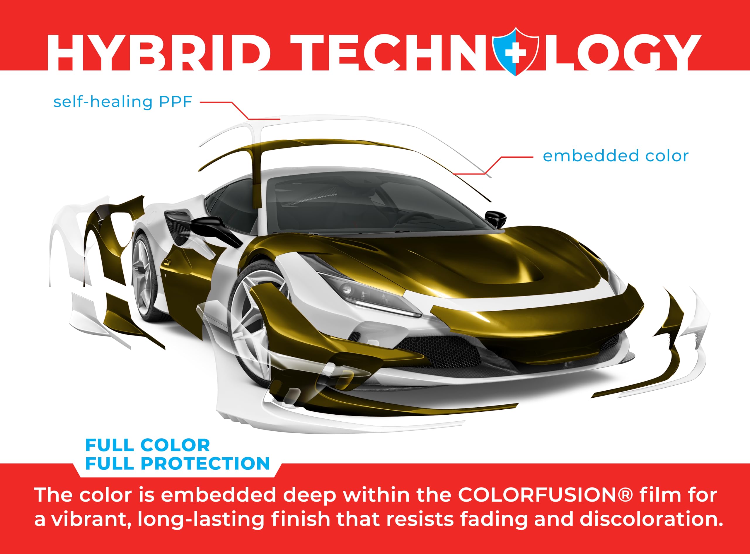 VViViD ColorFusion PPF color depth swatches showcase vibrant, fade-resistant hues.