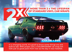 VViViD ColorFusion PPF Thunder Green dry-apply design ideal for large surfaces.