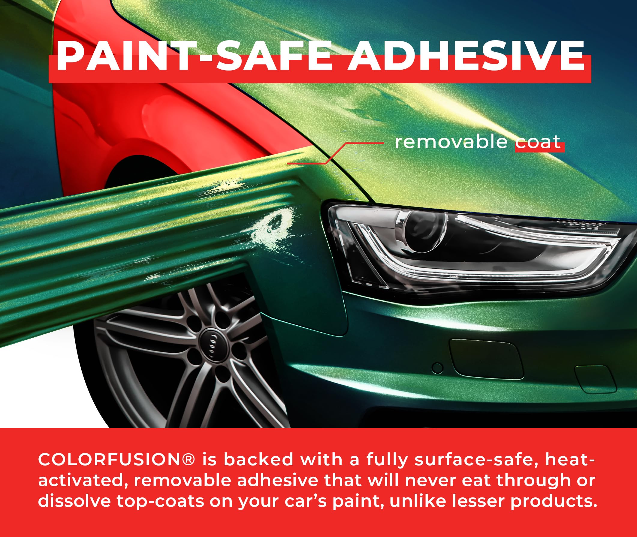 VViViD ColorFusion PPF roof wrap in gloss green adds UV protection