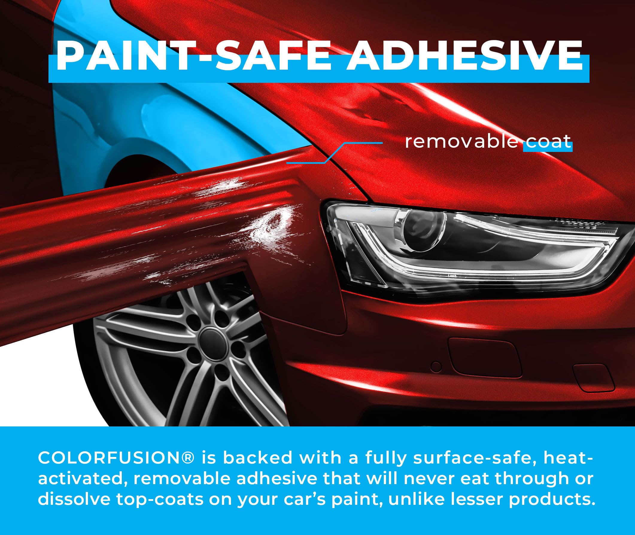 VViViD ColorFusion PPF installation steps guide for precise alignment.