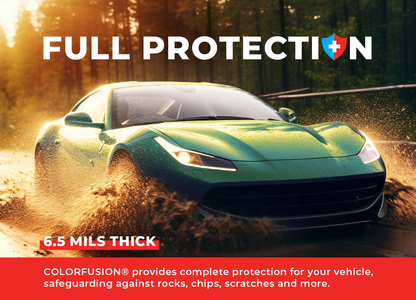 VViViD ColorFusion PPF Thunder Green paint-safe adhesive protects top coats during removal.