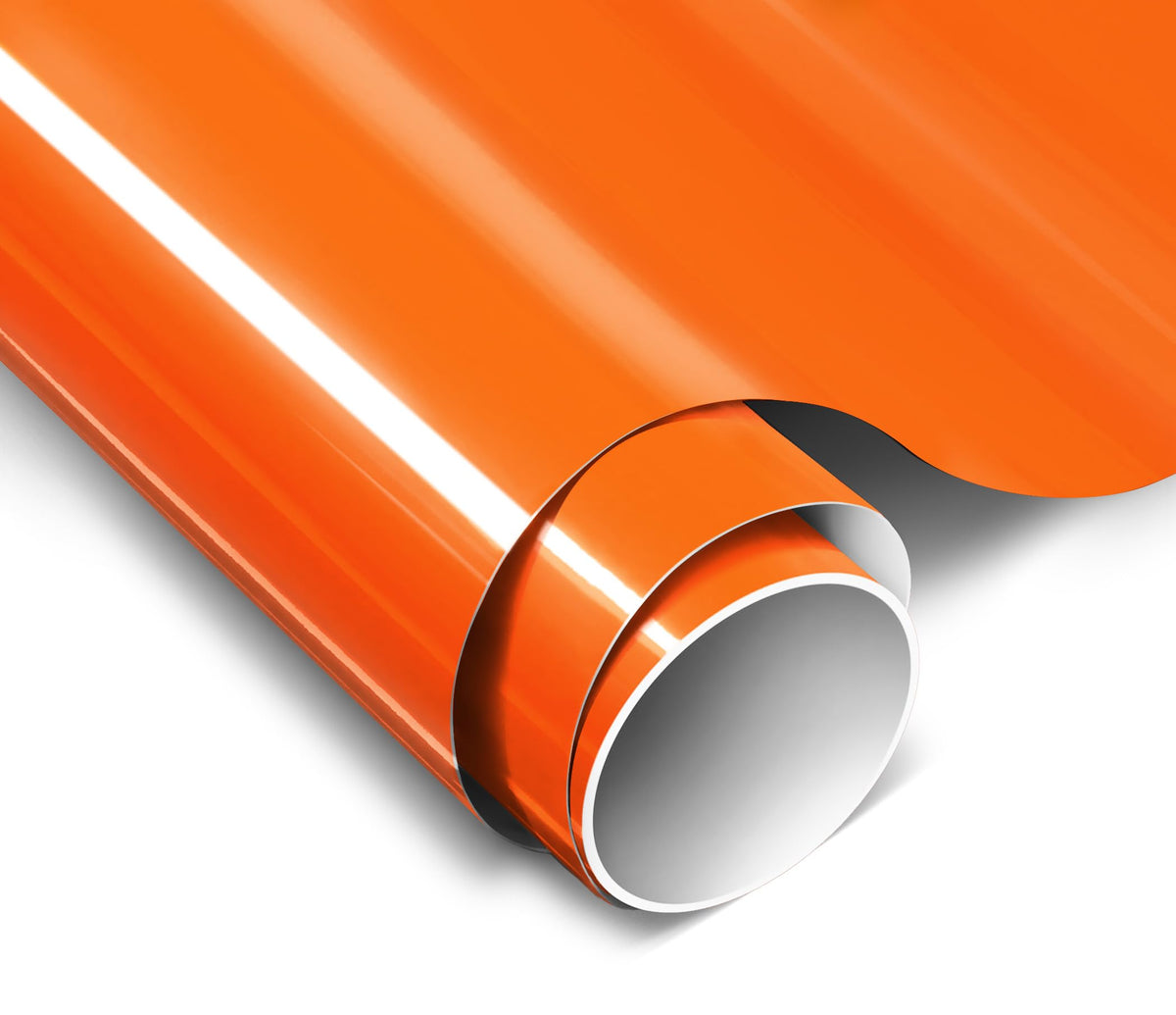 VViViD ColorFusion PPF roll in gloss orange for durable color protection.