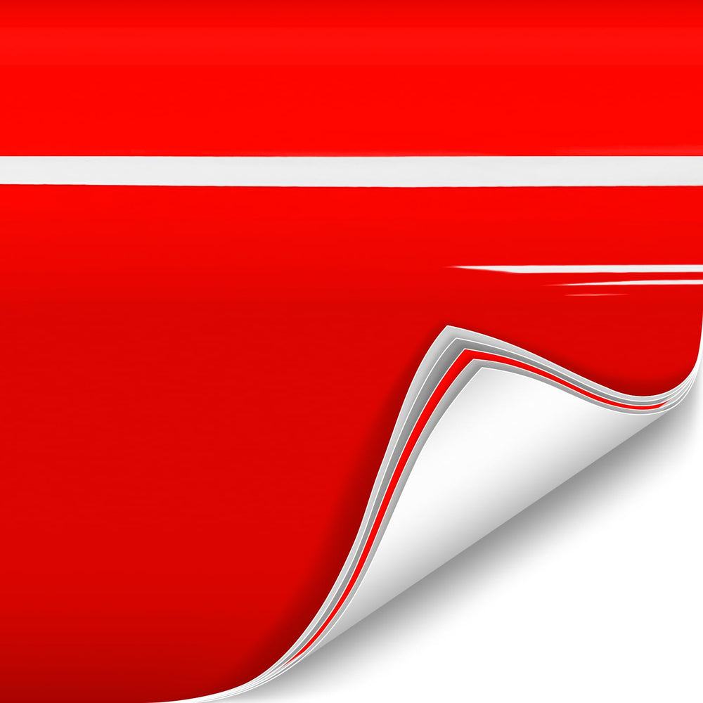 VViViD ColorFusion PPF roll packaging with glossy Dragon Fire Red finish for full-coverage protection.