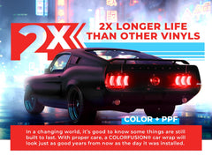 VViViD ColorFusion PPF roof panel showing vibrant color retention.