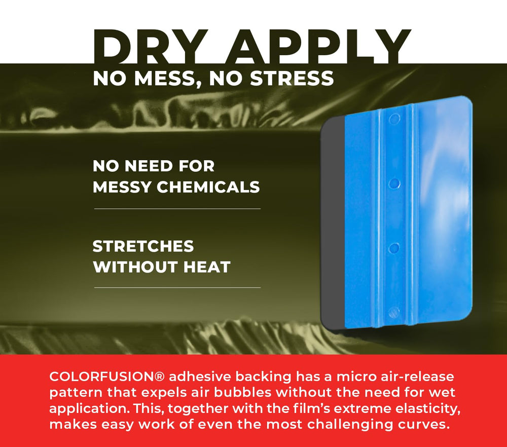 ColorFusion PPF by VViViD heat gun healing visible scratch repair with self-healing properties.