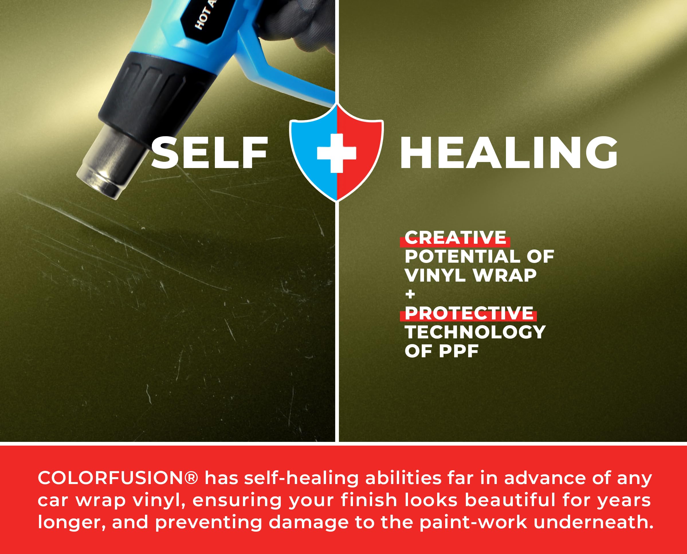 Wet application reduces bubbles and stretch on large flat surfaces for VViViD ColorFusion.