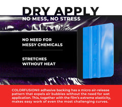 VViViD ColorFusion PPF self-healing demonstration after heat application.