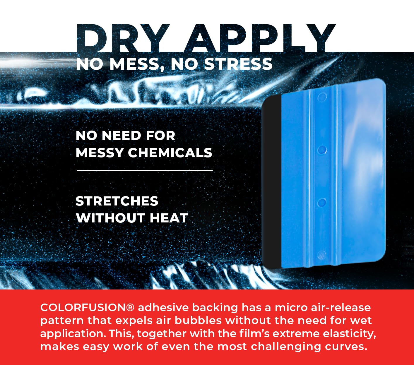 VViViD ColorFusion PPF self healing film maintains pristine look after light scratches