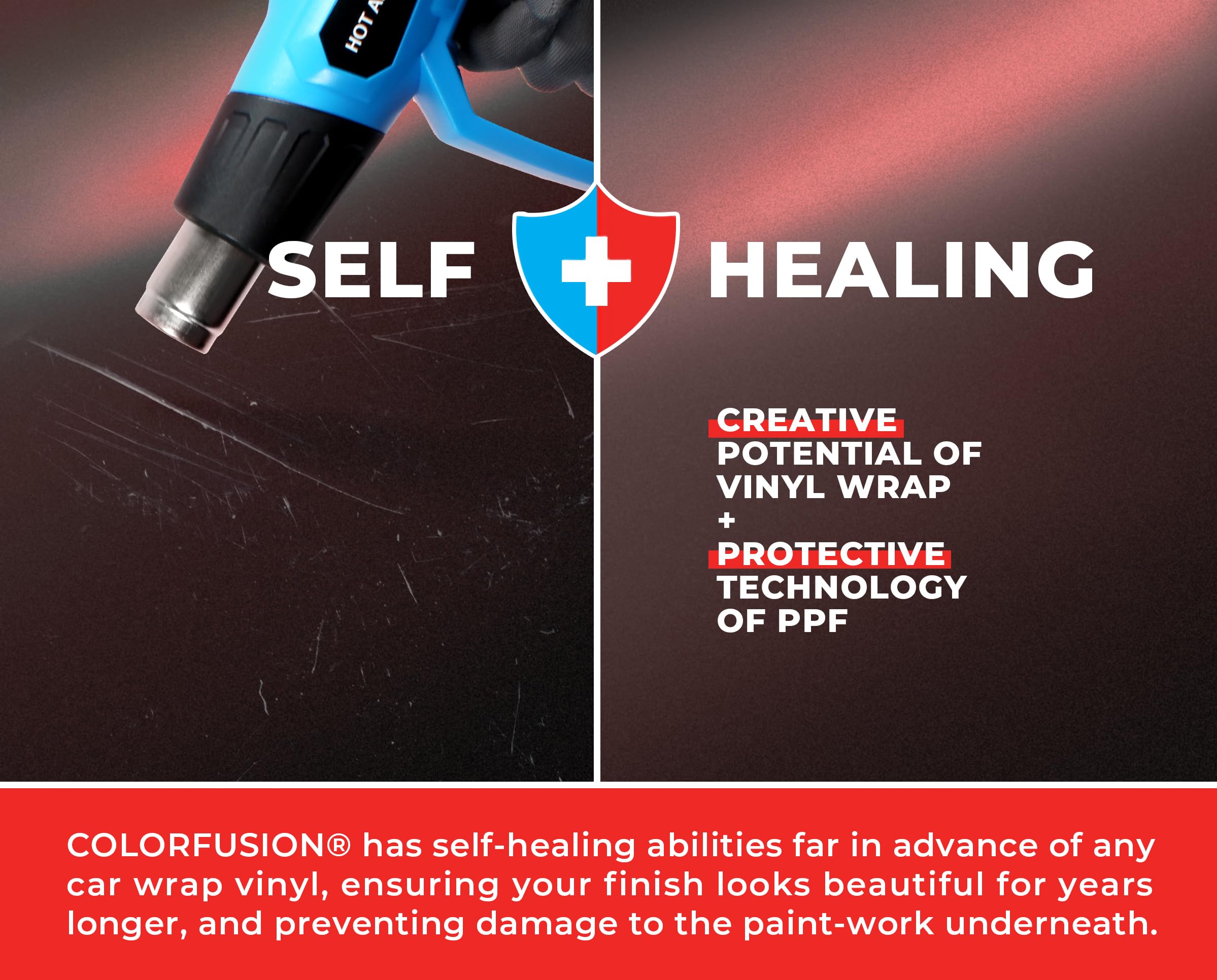 Hood area with UV topcoat shine and Ultra-Finish protection.