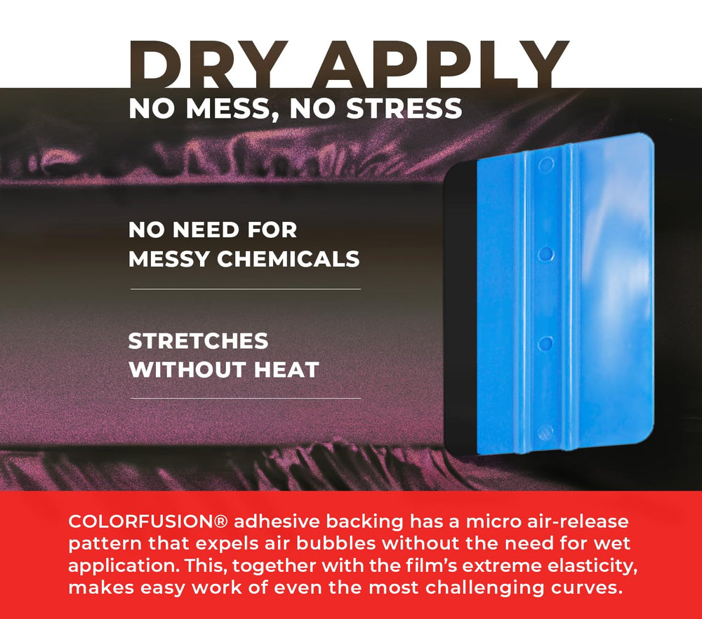 VViViD ColorFusion PPF wet-application demo on curved surface.