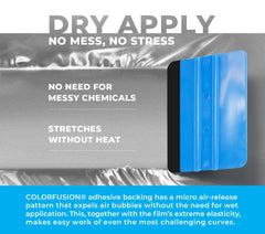 ColorFusion PPF wet application reduces bubbles on large surfaces.