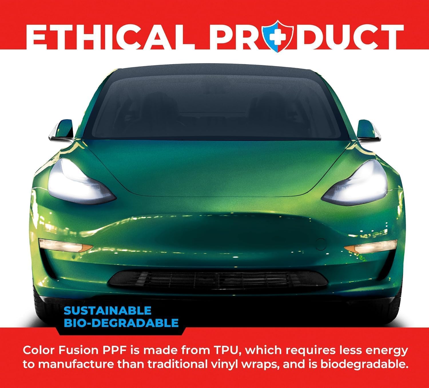VViViD ColorFusion PPF gloss finish highlighting vibrant color and depth.