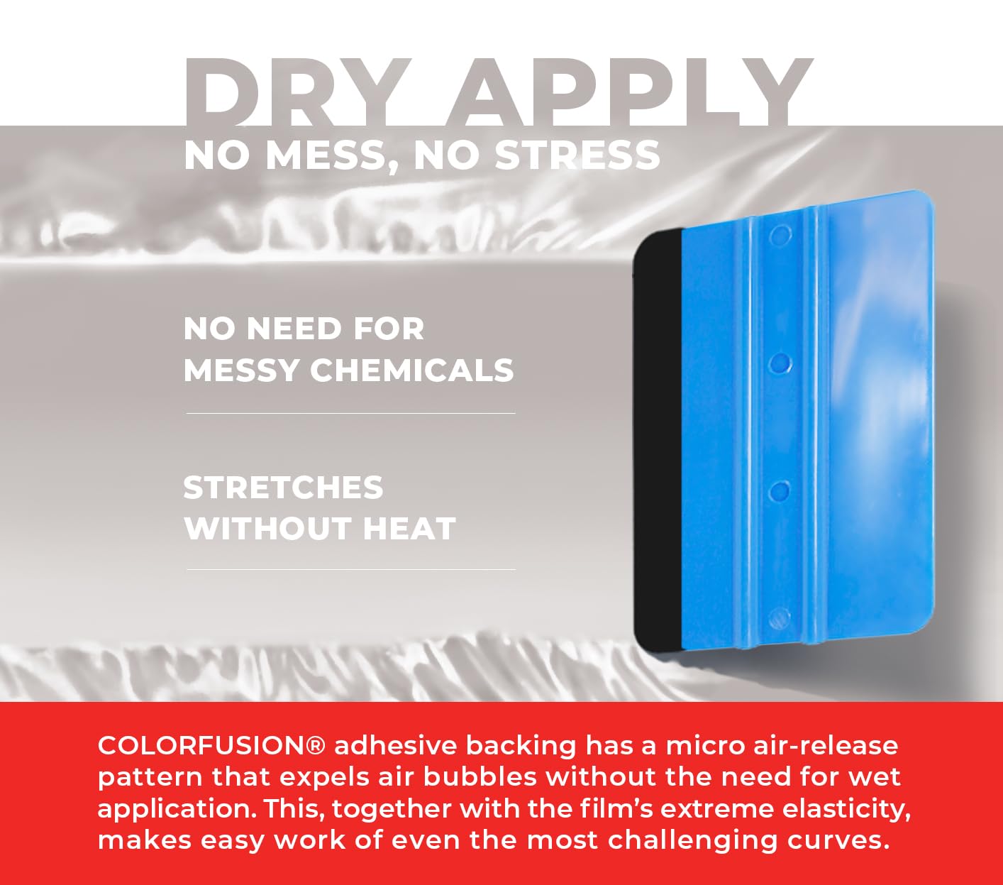Self-healing detail on ColorFusion surface after gentle heat exposure.