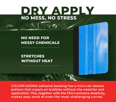 Self-healing ColorFusion uses gentle heat to minimize scratches.
