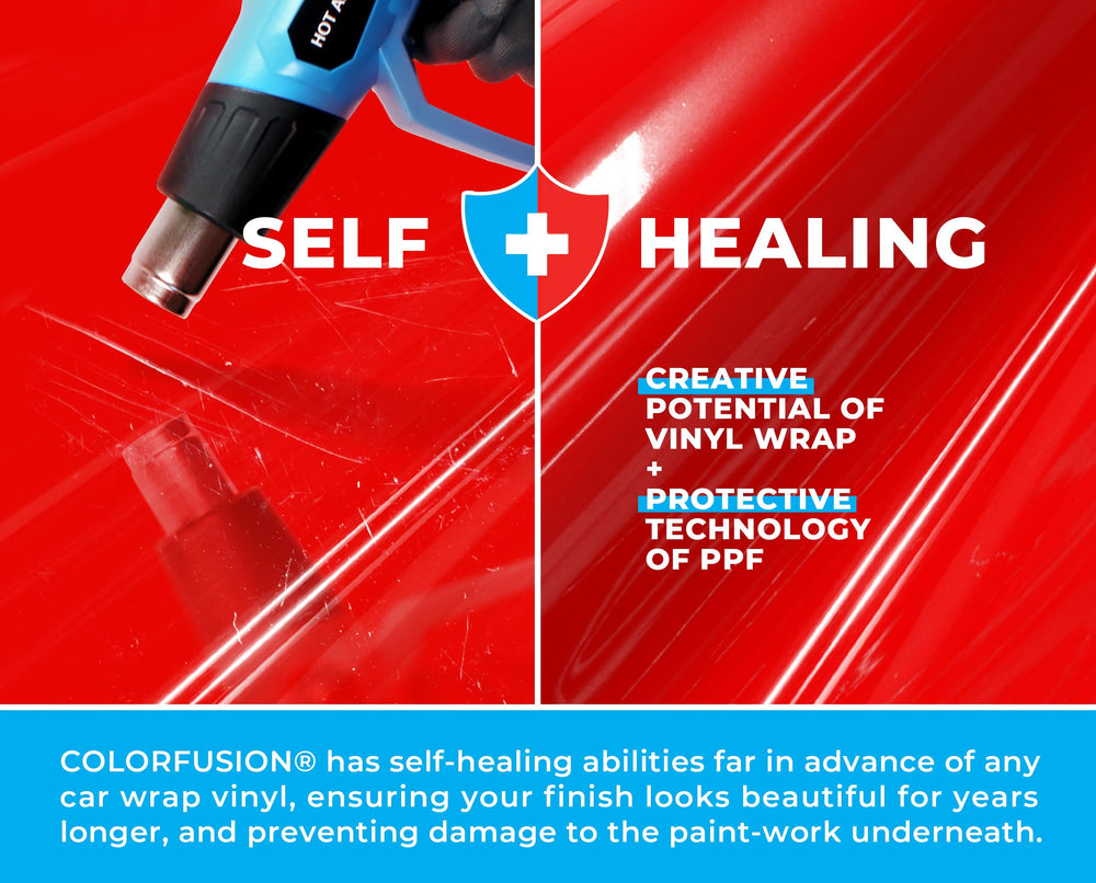 ColorFusion self-healing with gentle heat can repair light scratches.