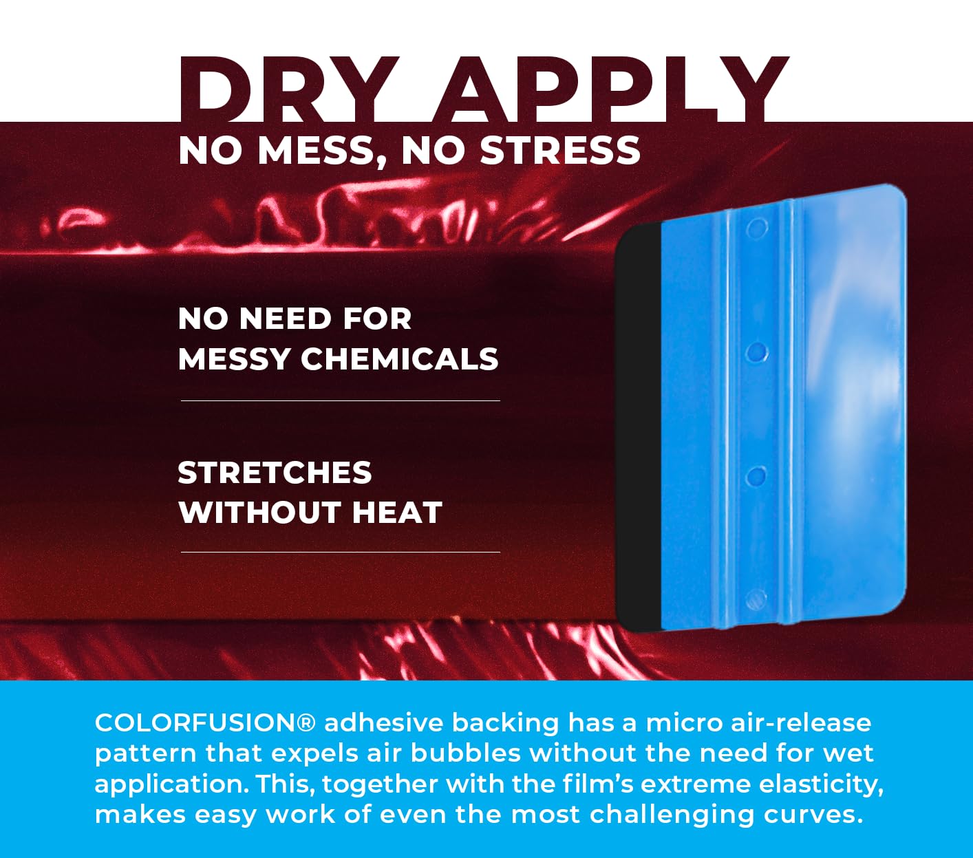Self-healing ColorFusion PPF from VViViD repairs minor scratches with heat.