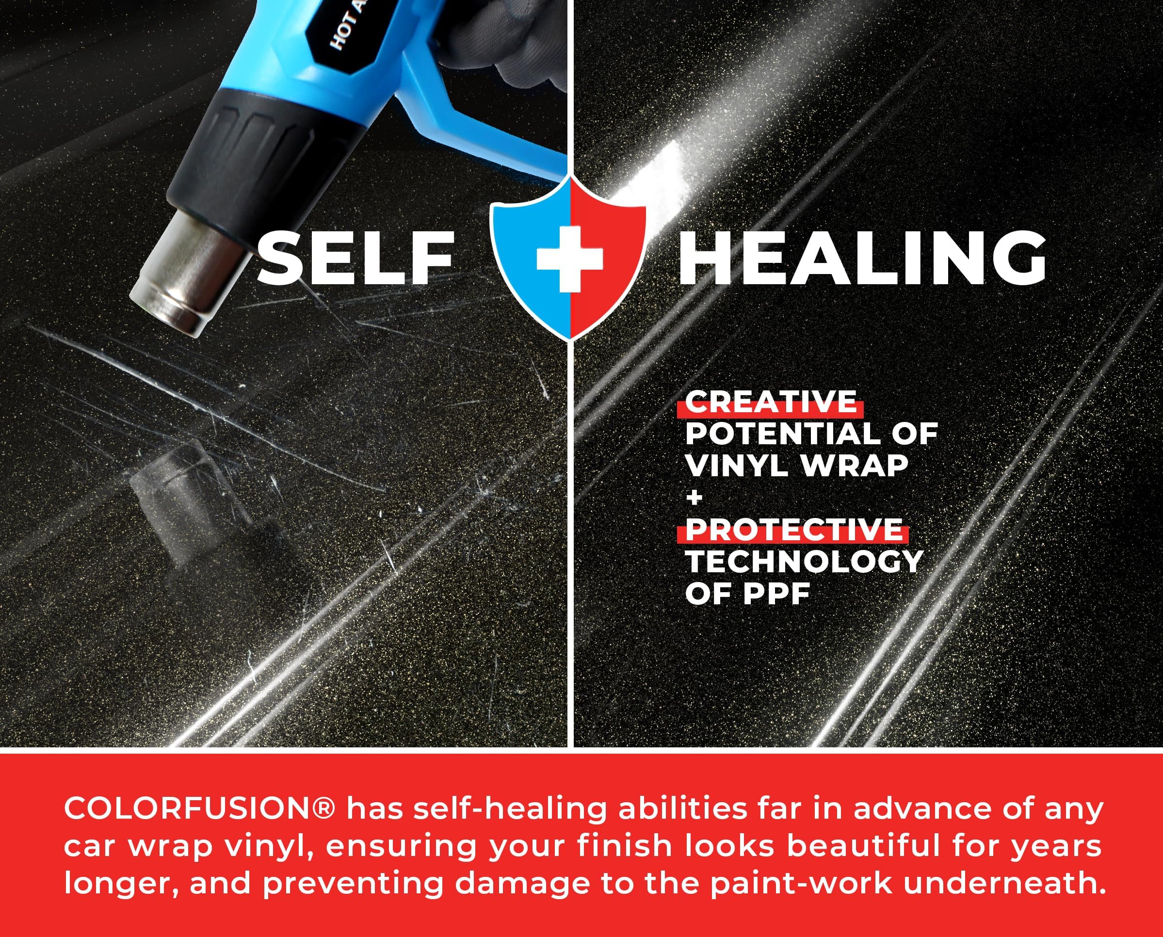 VViViD ColorFusion vibrant color embedded for fade resistance.