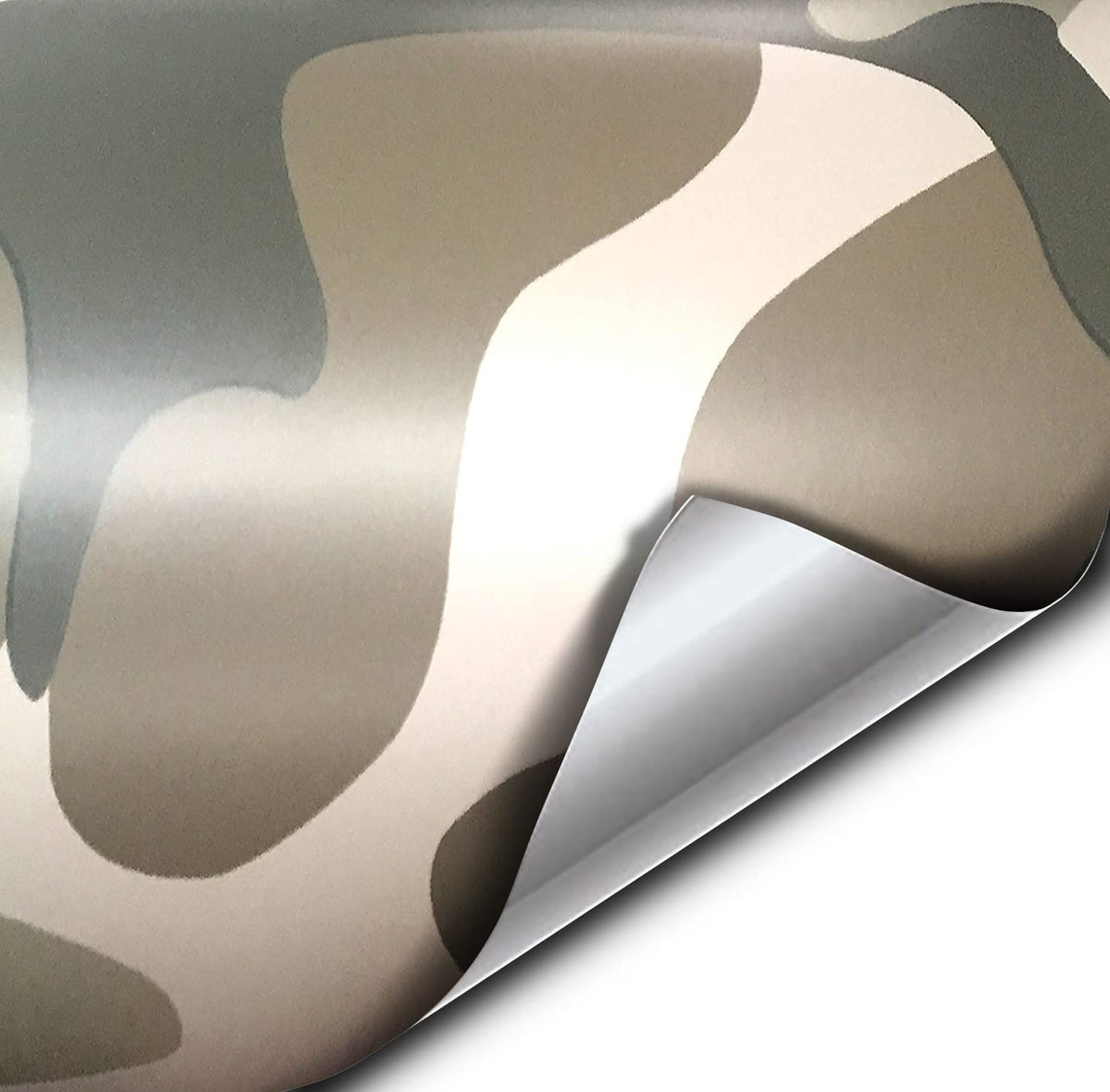 VVIVID Desert camouflage wrap applied on a surface for rugged, weather-ready camouflage.