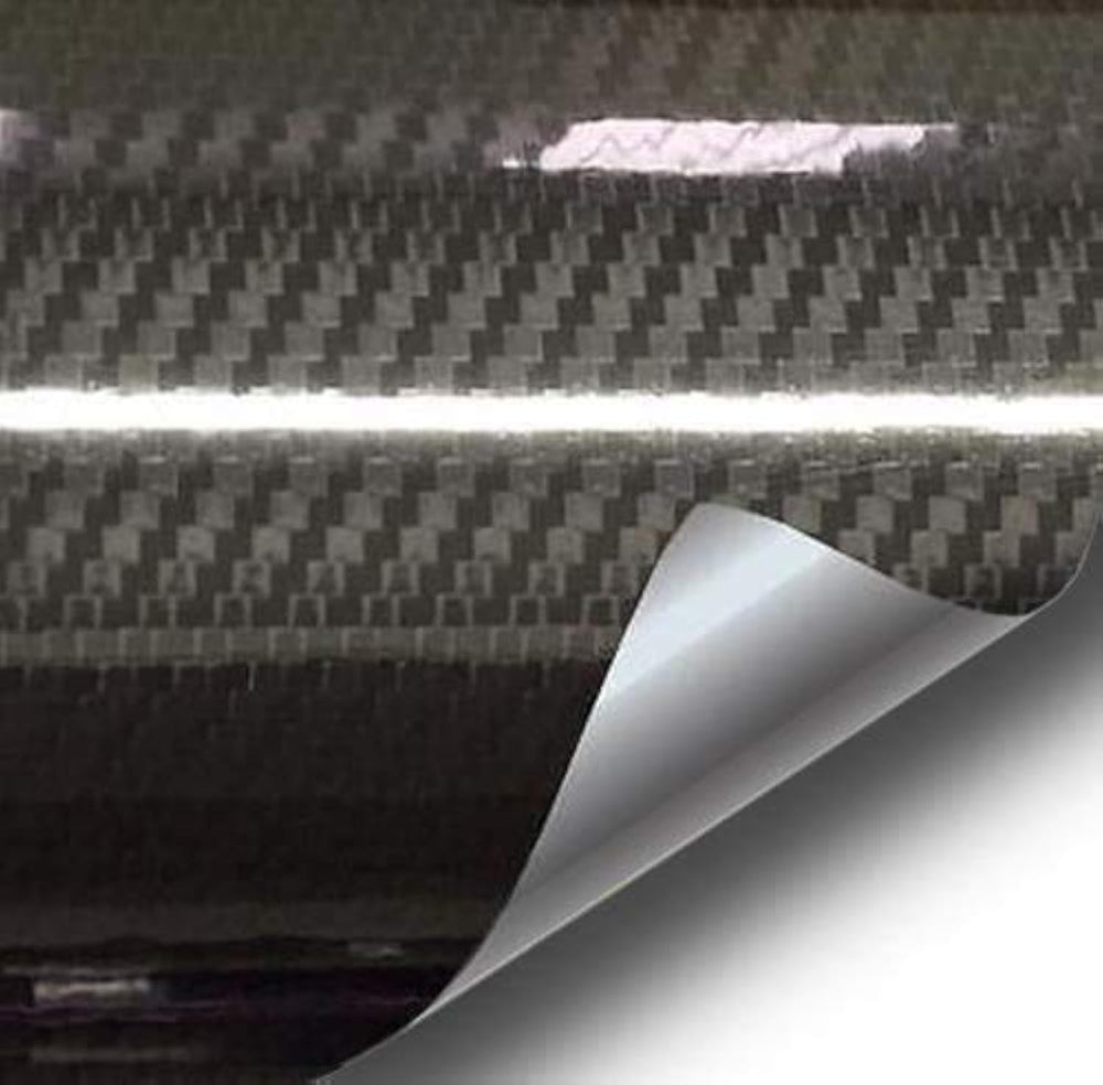 VVIVID epoxy wrap roll shows realistic carbon texture and easy install