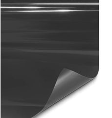 VViViD extrawide headlight tint in dark smoke with seamless fit.