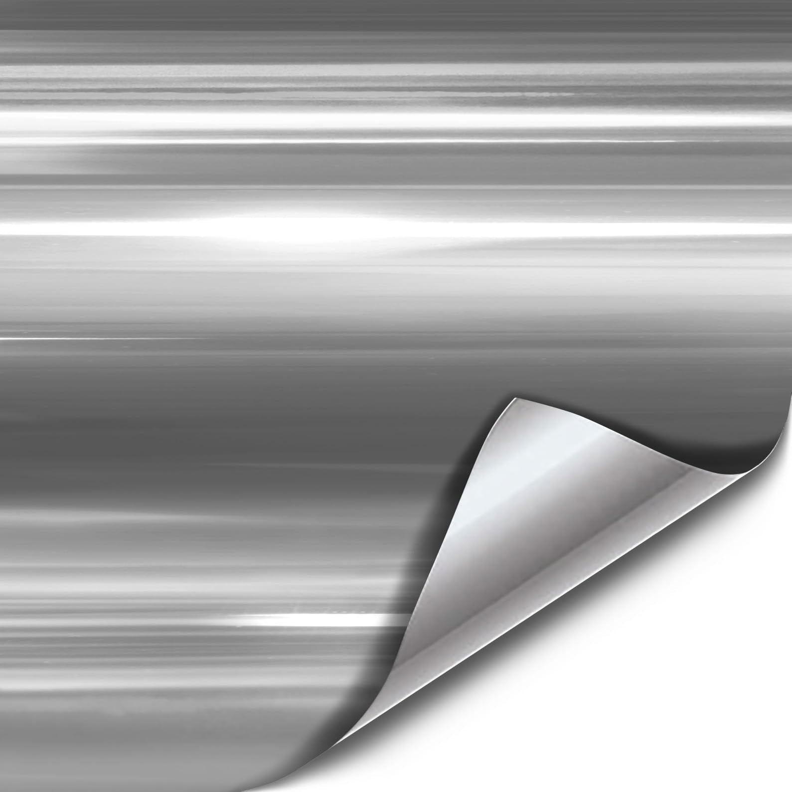 VViViD gloss chrome wrap roll enhances shine with bubble-free air release.