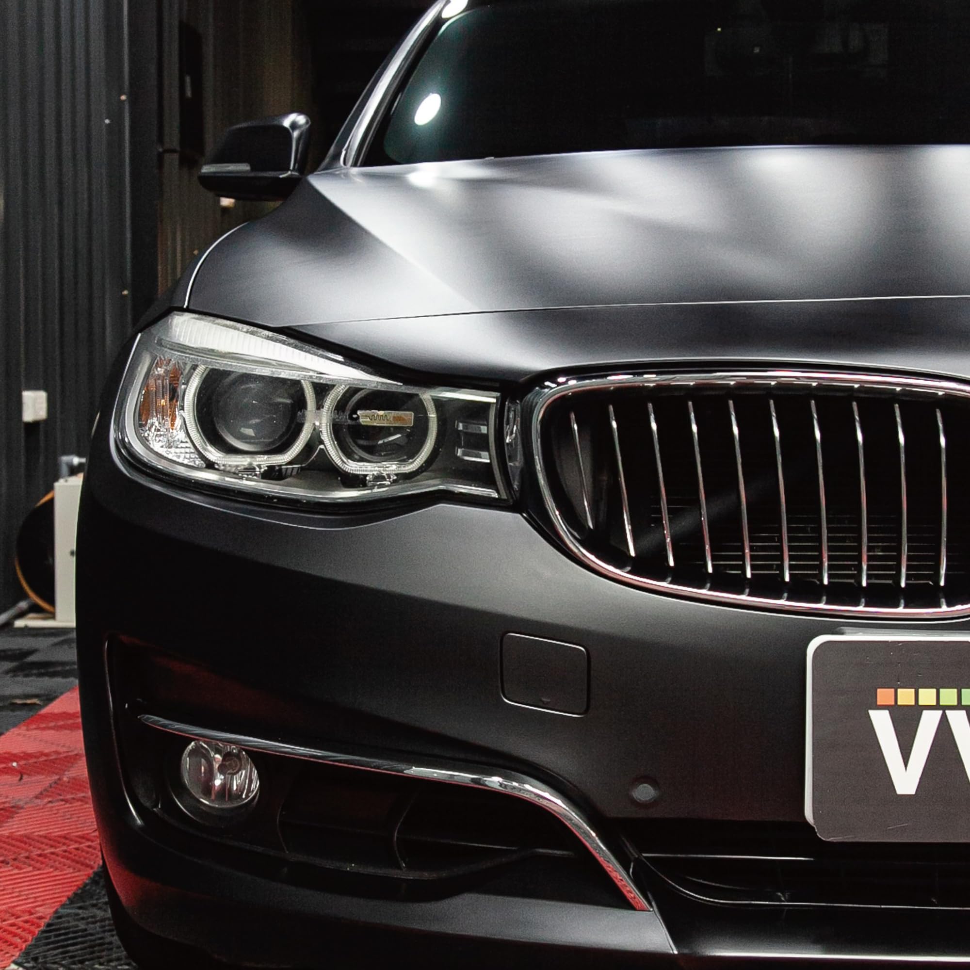 VVIVID+ matte metallic black wrap with self-healing scratches for durability