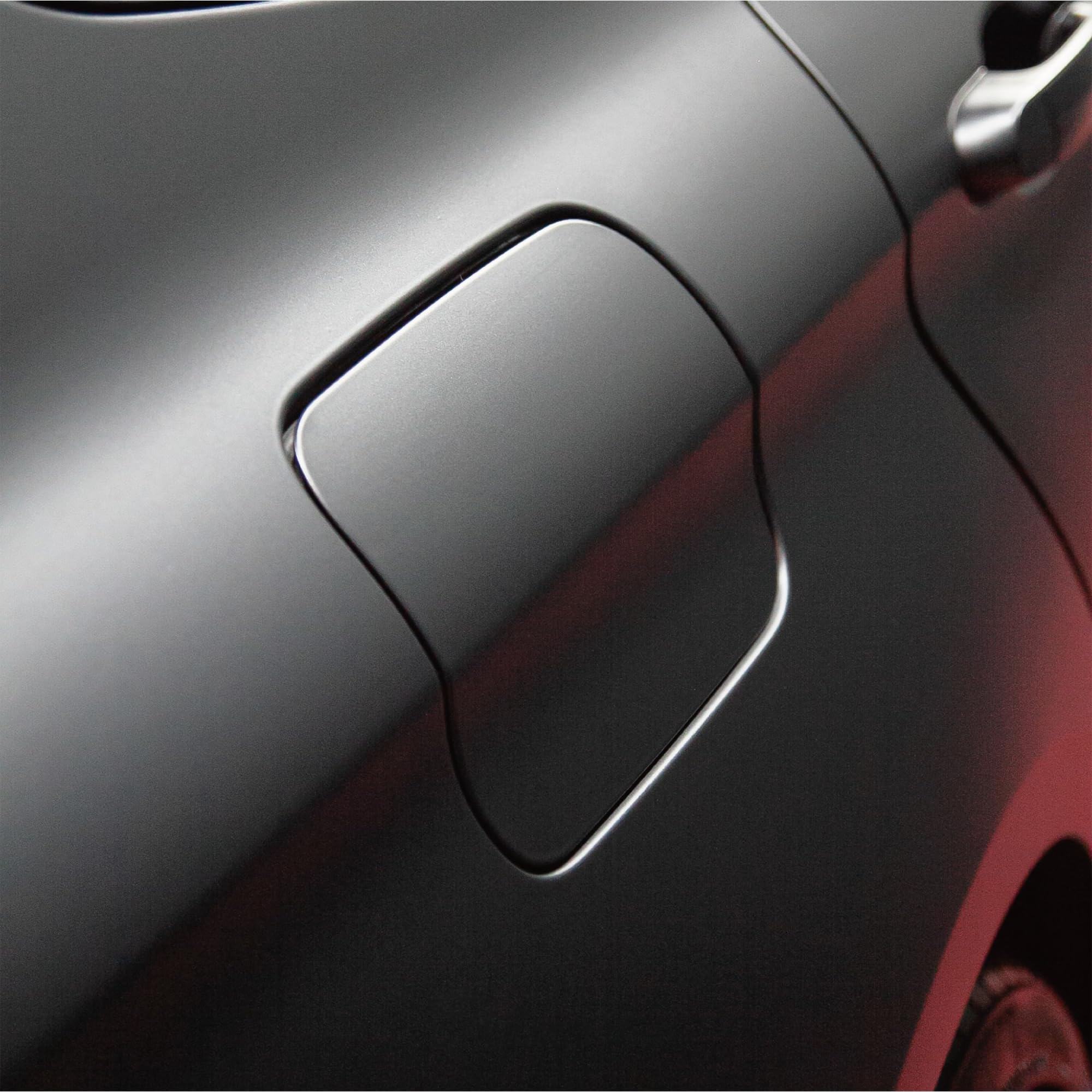 VVIVID+ matte metallic black wrap resisting water and chemicals