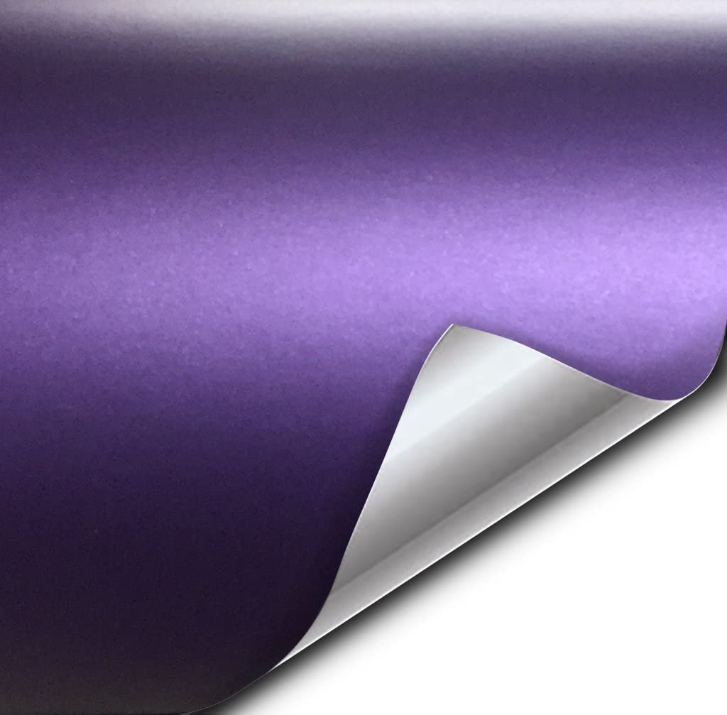 VViViD+ Matte Metallic Purple Ghost wrap roll shown for large-surface coverage