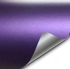 VViViD+ Matte Metallic Purple wrap on a bottle for bold branding
