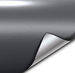 VViViD+ matte slate grey vinyl wrap bubble-free application for DIY projects.