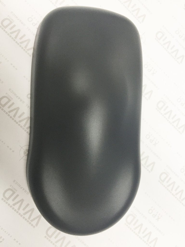 VViViD+ matte slate grey vinyl wrap installation with optional primer and edge sealer.