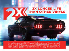 VViViD ColorFusion PPF self-healing action with heat restores minor scratches.