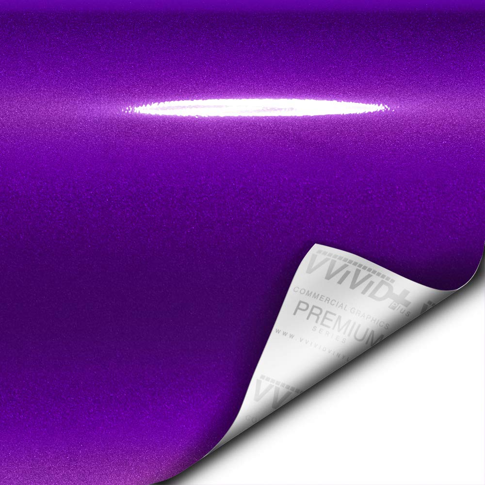 Rich metallic purple shade display on a vehicle panel