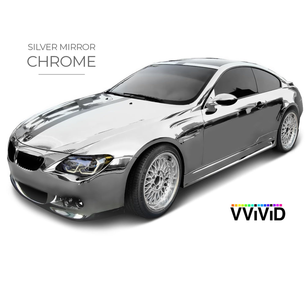 VViViD silver mirror sheet provides conformable coverage on curved surfaces.