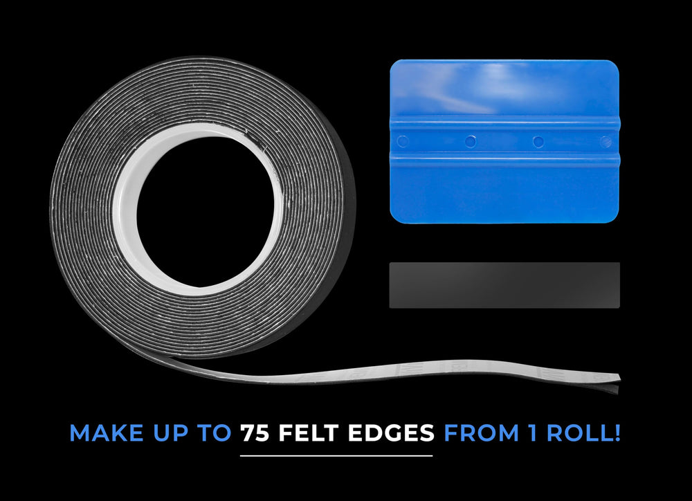 vvivid squeegee edge protection felt strip for window tint and vinyl wraps