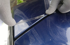 VViViD trunk-edge-tape close-up illustrating discreet, weather-resistant protection for the trunk edge.