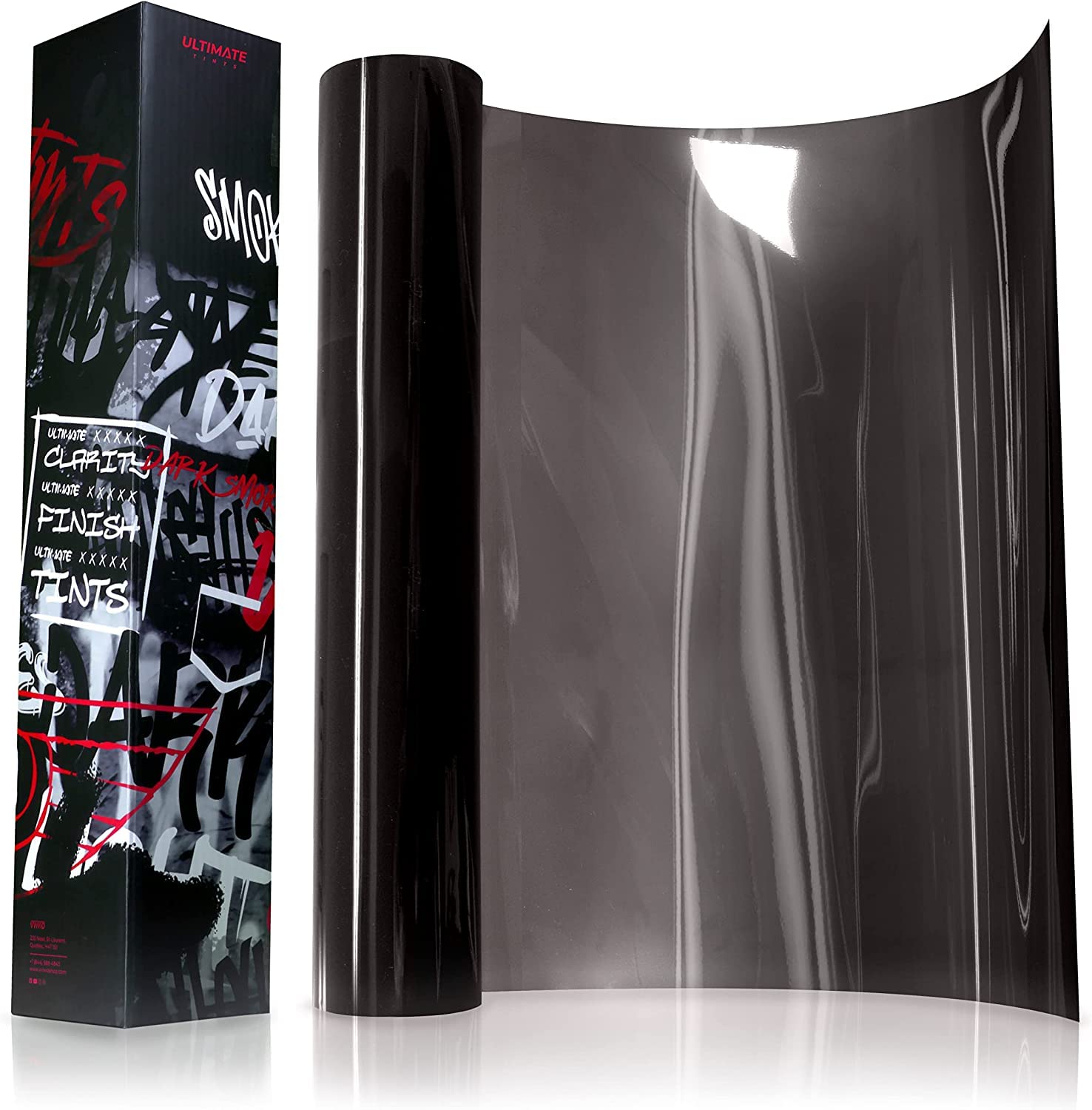 VViViD+ Ultimate headlight tint gloss finish for brighter night visibility.