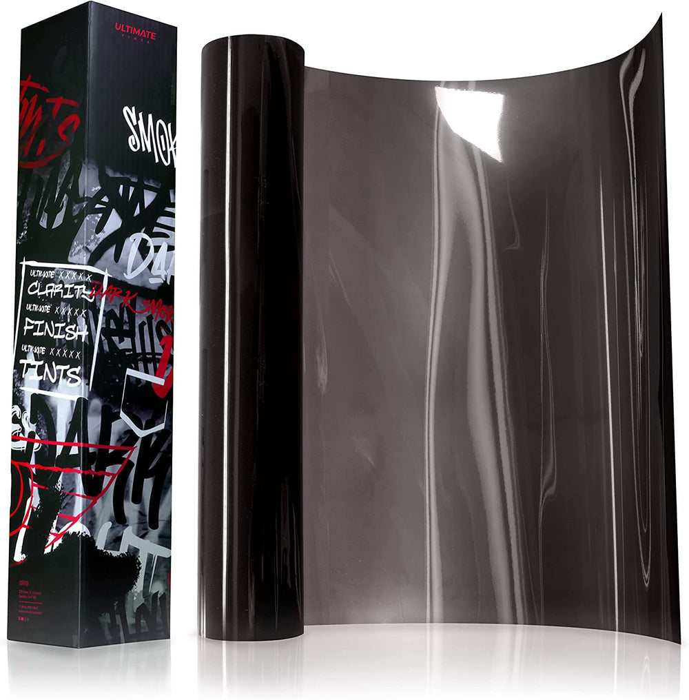 VViViD+ Ultimate headlight tint gloss finish for brighter night visibility.