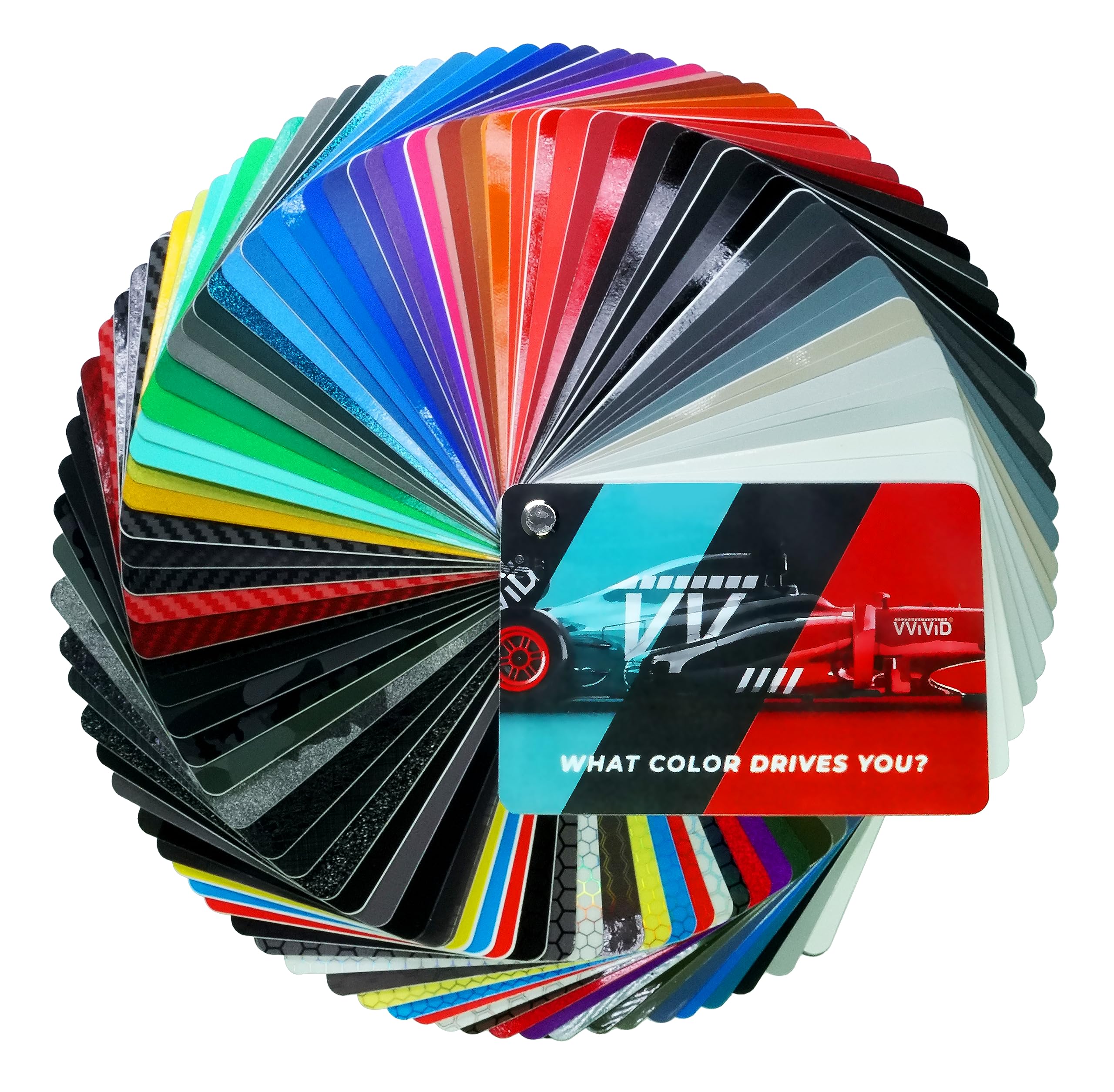 VViViD vinyl wrap color deck presentation box true color range for planning
