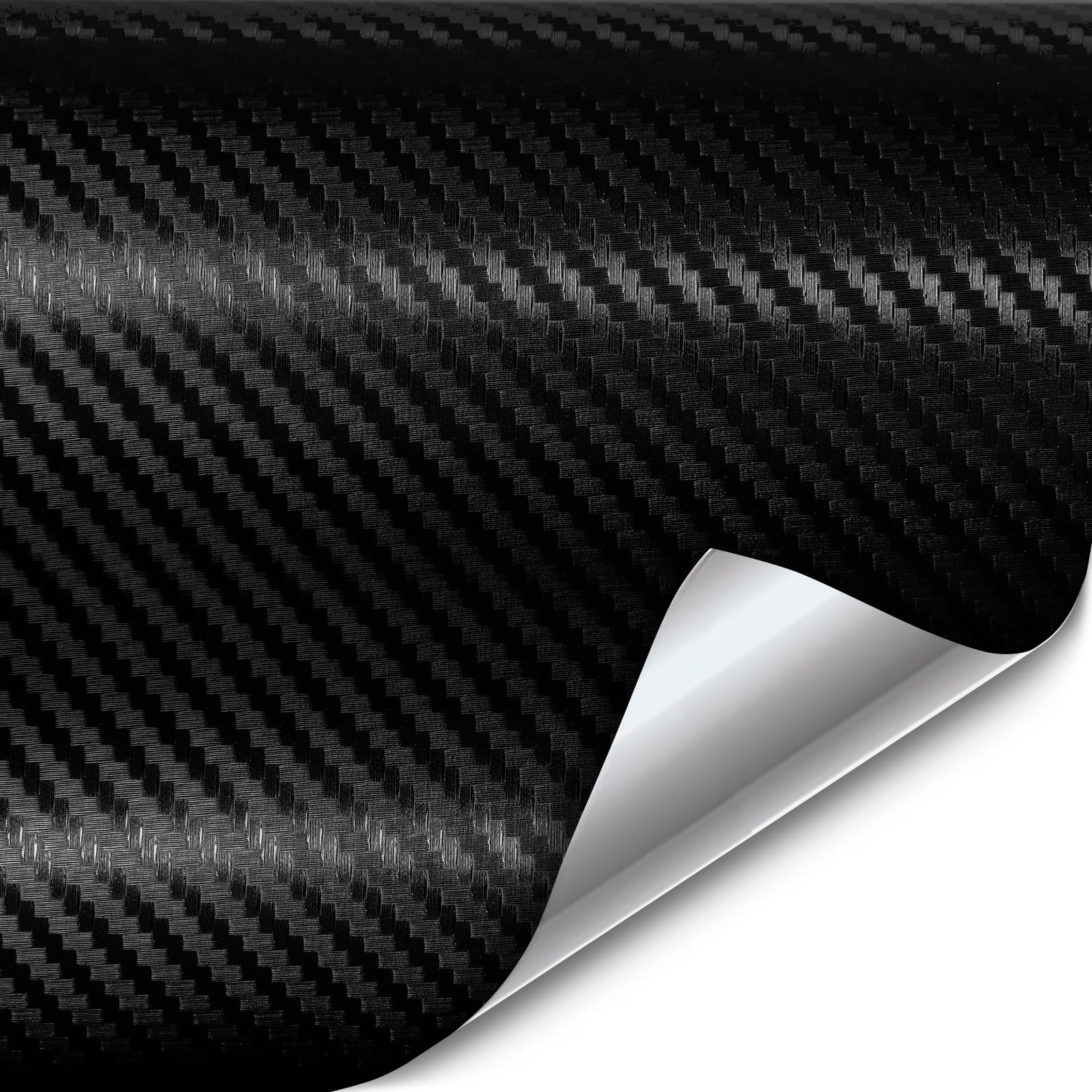 VVIVID XPO black carbon fiber wrap texture closeup showing durable finish and premium look