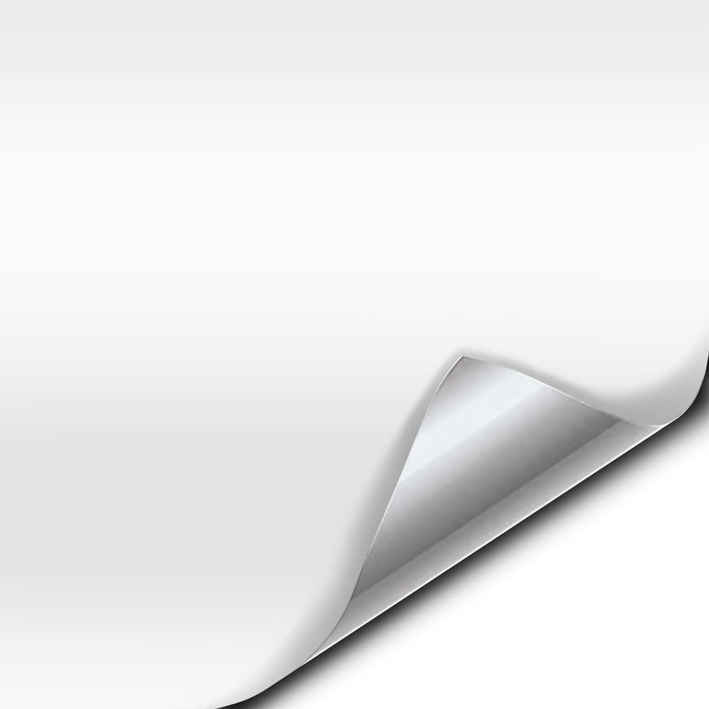 VViViD matte white wrap with air release for bubble-free installation on curves.