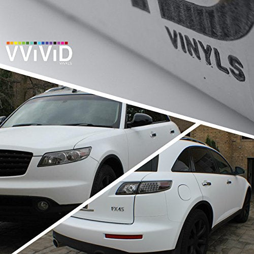 VViViD matte white wrap roll ready for outdoor long-term use.