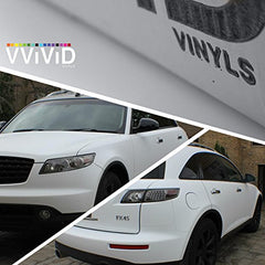 VViViD matte white wrap roll ready for outdoor long-term use.